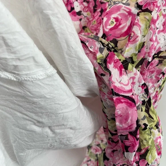 Talbots Floral Womens Midi Spring Imported Lined Zip Colorful *Flaw Dress 8 - Picture 8 of 11